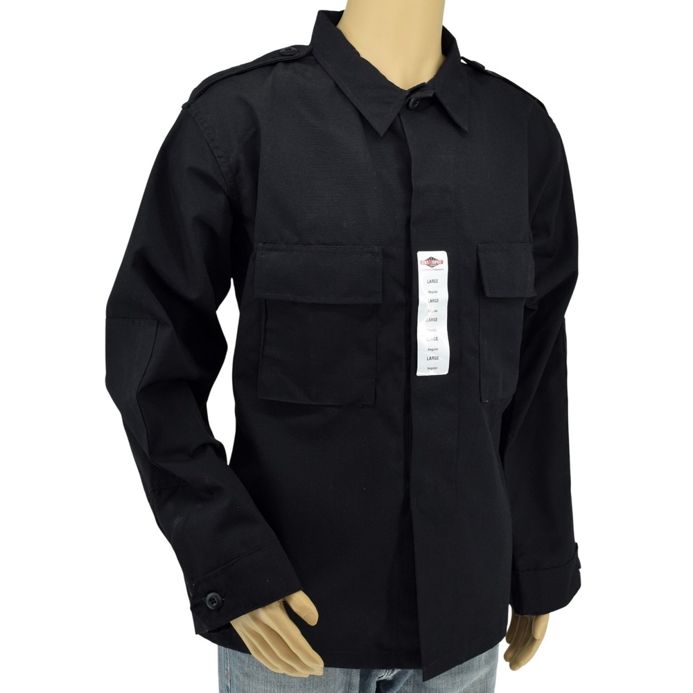 TRU-SPEC Tactical Shirt Mens Large Regular Black Ripstop NWT 1360005 8415-01-084